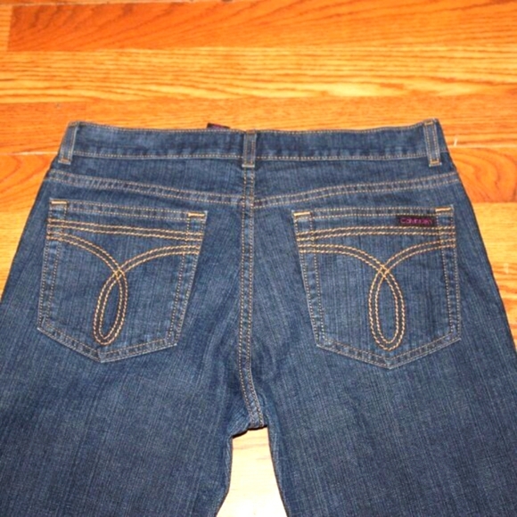 Calvin Klein Low-Rise Flare Jeans - Dark Wash - 33โ Inseam-Y2K - Picture 3 of 9